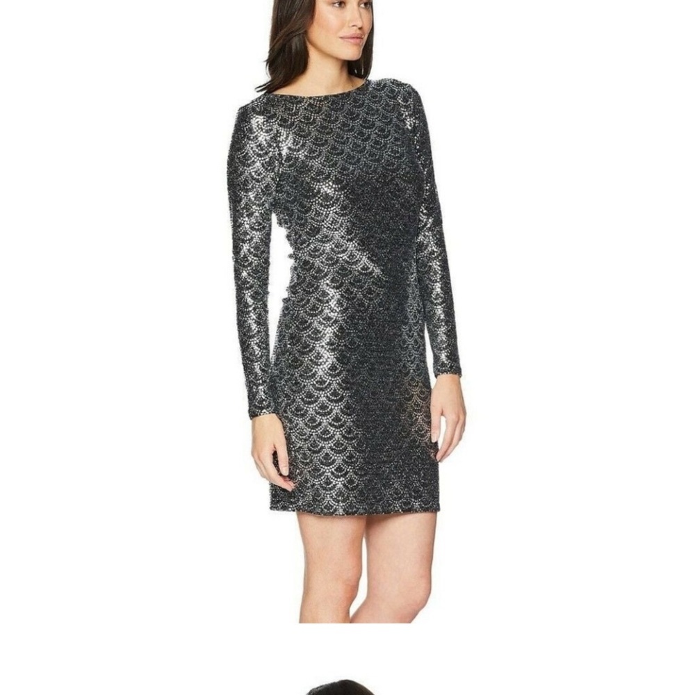 MICHAEL Michael Kors Metallic Long Sleeve Dress